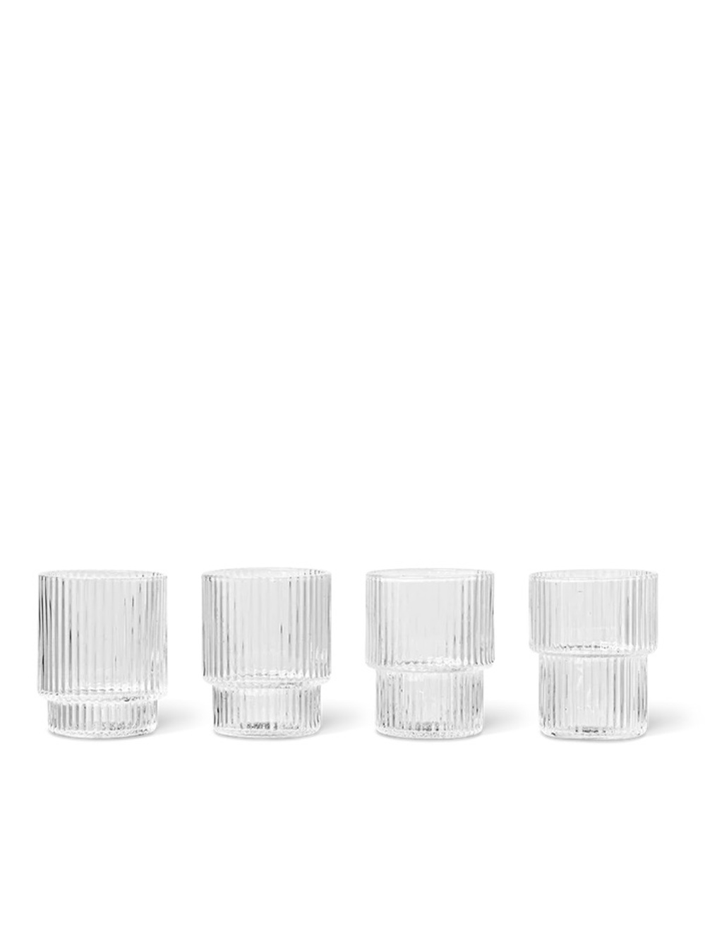 Ferm Living Ripple Small Glasses - Set of 4
